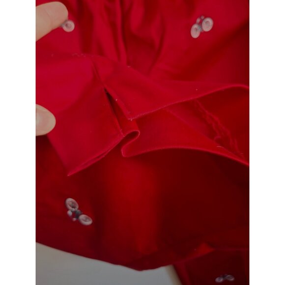 Alfred Dunner Red Bicycle Embroidered Elastic Waist Pants Size 14 Cotton/Polyest - Picture 3 of 6